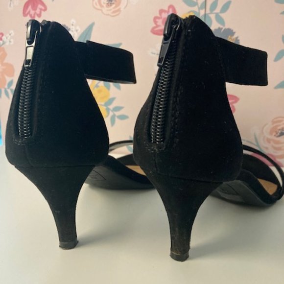 black Style & CO heeled sandals womens size 7 - Picture 3 of 8